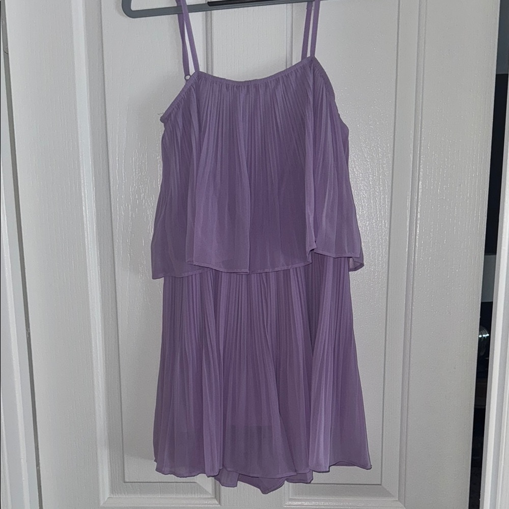Elegant Purple pleated  Dress